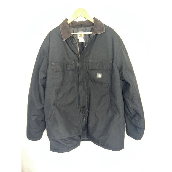 Carhartt Men’s Extremes C55 Black Artic Weight Lining Heavy Coat Jacket XL S - Picture 1 of 16
